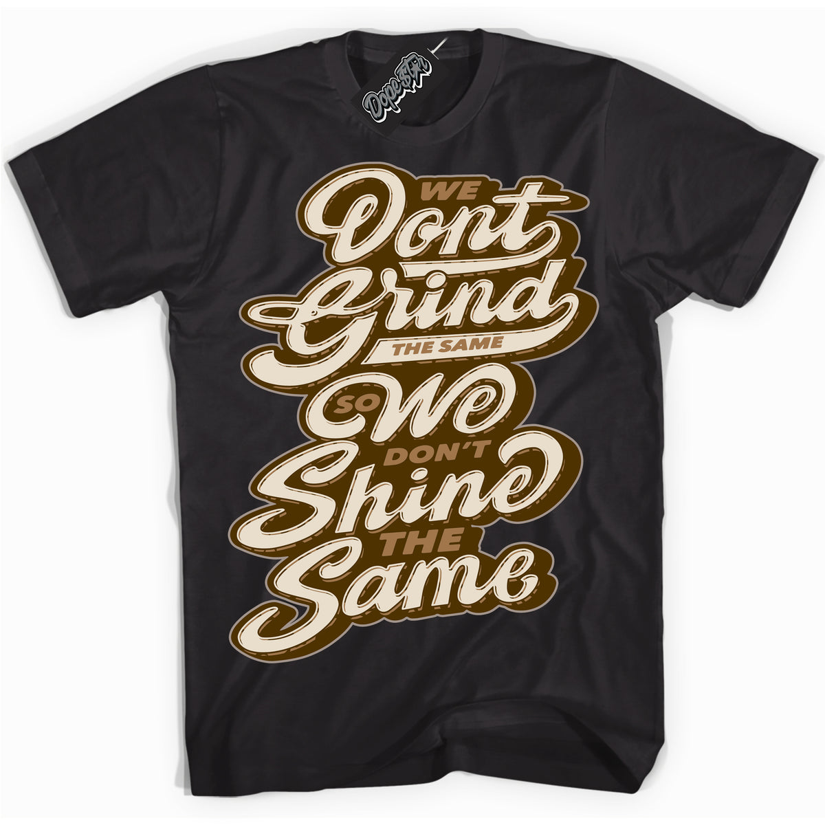 Cool Black graphic tee with “ Grind Shine ” design, that perfectly matches Palomino 3s sneakers 