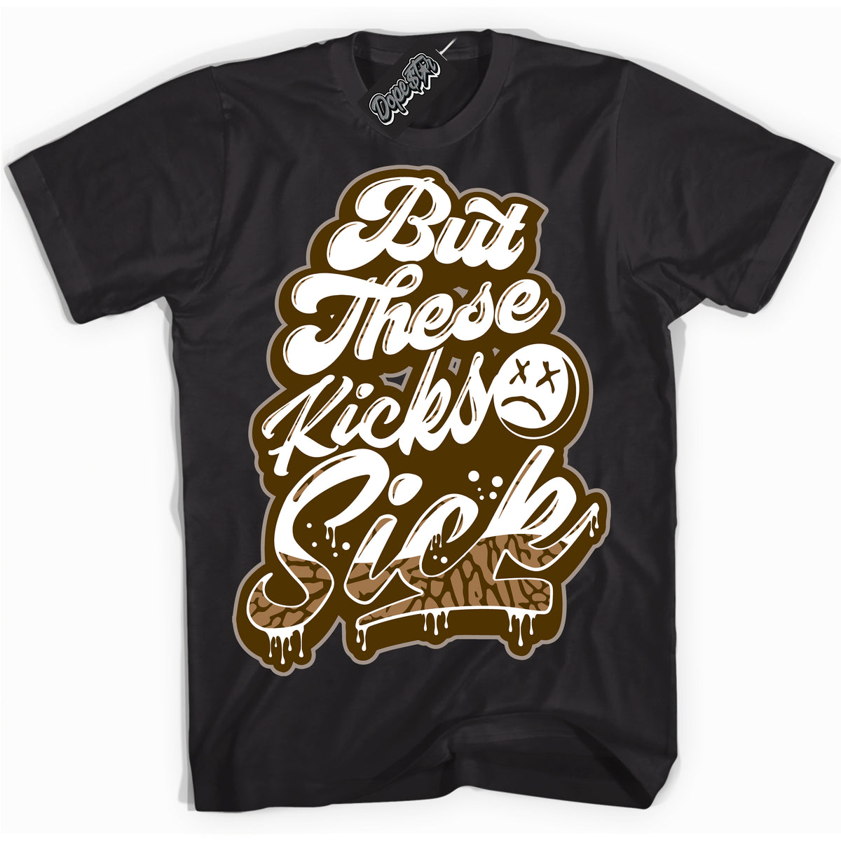 Cool Black graphic tee with “ Kick Sick ” design, that perfectly matches Palomino 3s sneakers 