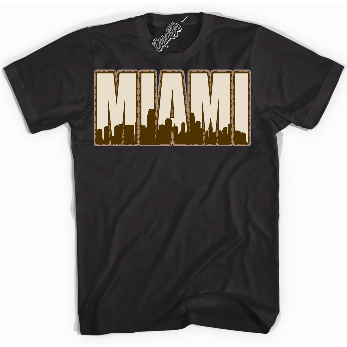 Cool Black graphic tee with “ Miami ” design, that perfectly matches Palomino 3s sneakers 