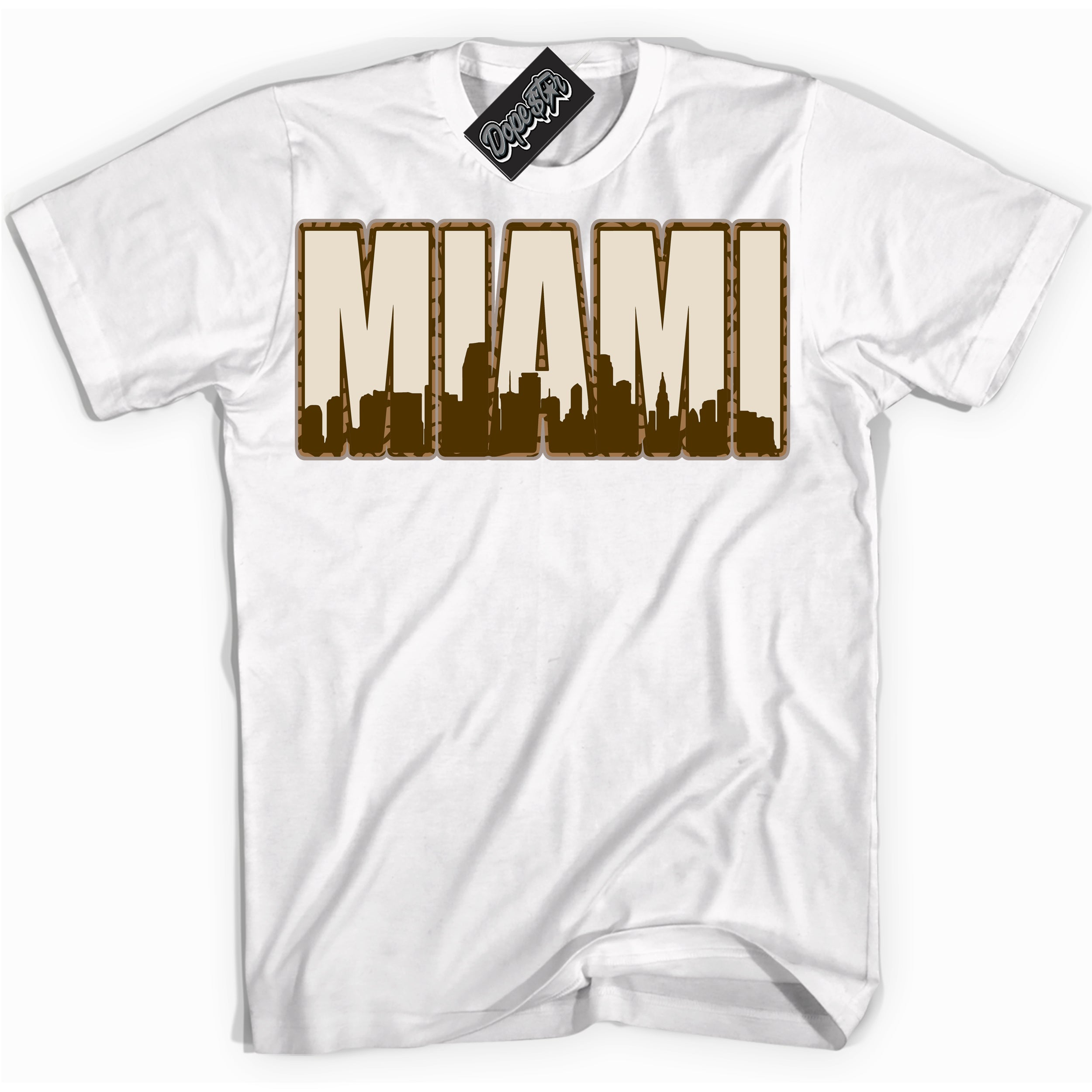 Cool White graphic tee with “ Miami ” design, that perfectly matches Palomino 3s sneakers 