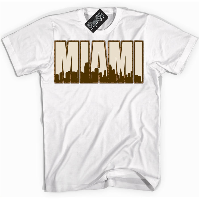 Cool White graphic tee with “ Miami ” design, that perfectly matches Palomino 3s sneakers 