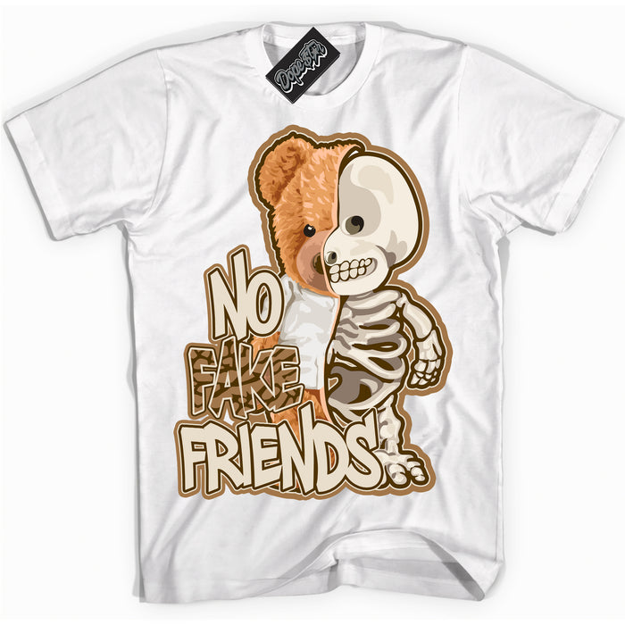 Cool White graphic tee with “ No Fake Friends ” design, that perfectly matches Palomino 3s sneakers 