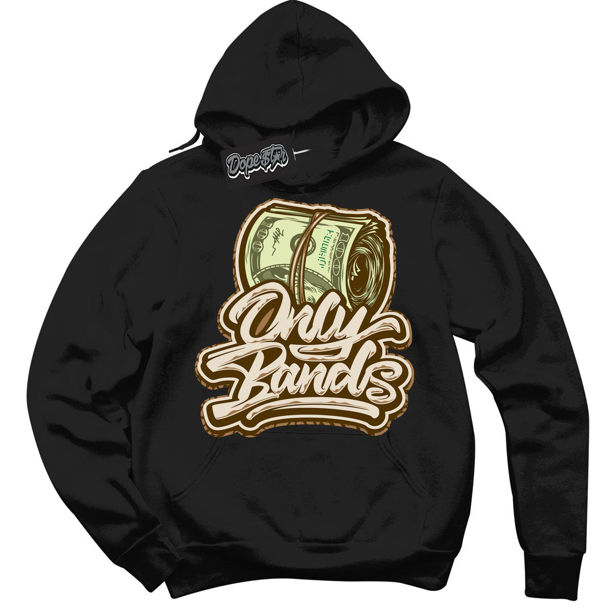Cool Black Graphic DopeStar Hoodie with “ Only Bands “ print, that perfectly matches Palomino 3s sneakers
