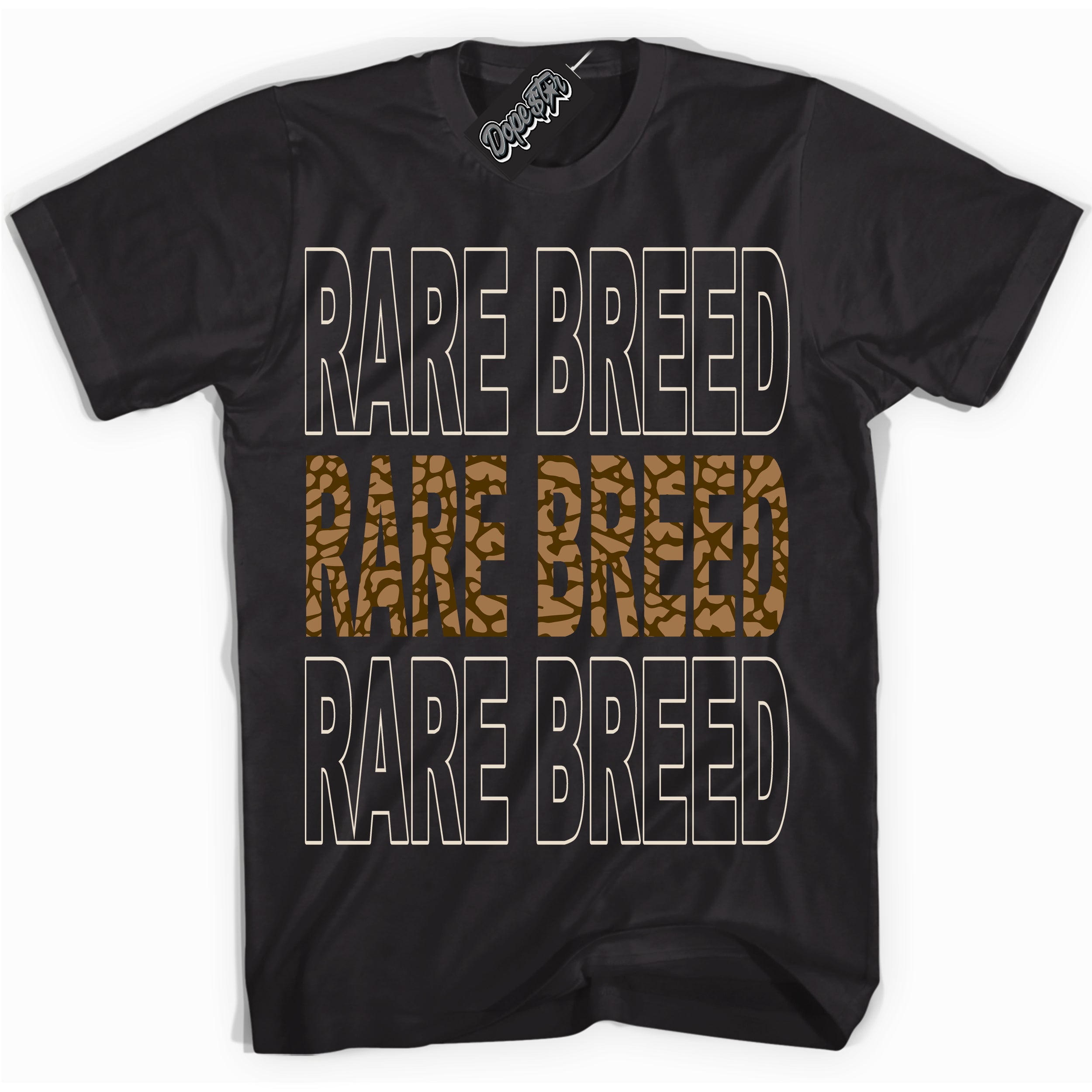 Cool Black graphic tee with “ Rare Breed ” design, that perfectly matches Palomino 3s sneakers 