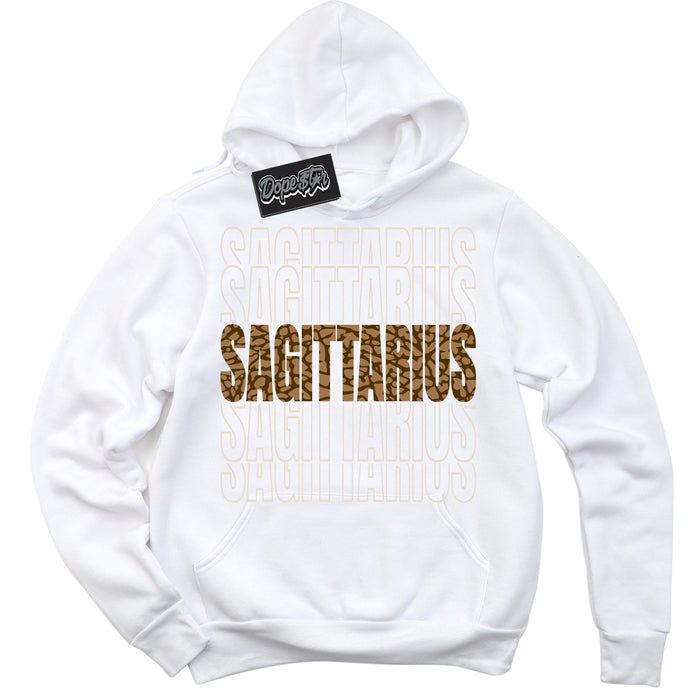 Cool White Graphic DopeStar Hoodie with “ Sagittarius “ print, that perfectly matches Palomino 3s sneakers