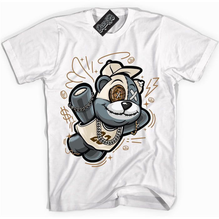 Cool White graphic tee with “ Slam Dunk Bear ” design, that perfectly matches Palomino 3s sneakers 