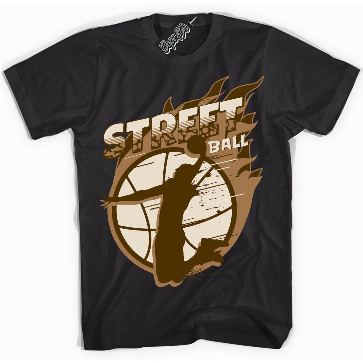 Cool Black graphic tee with “ Street Ball ” design, that perfectly matches Palomino 3s sneakers 