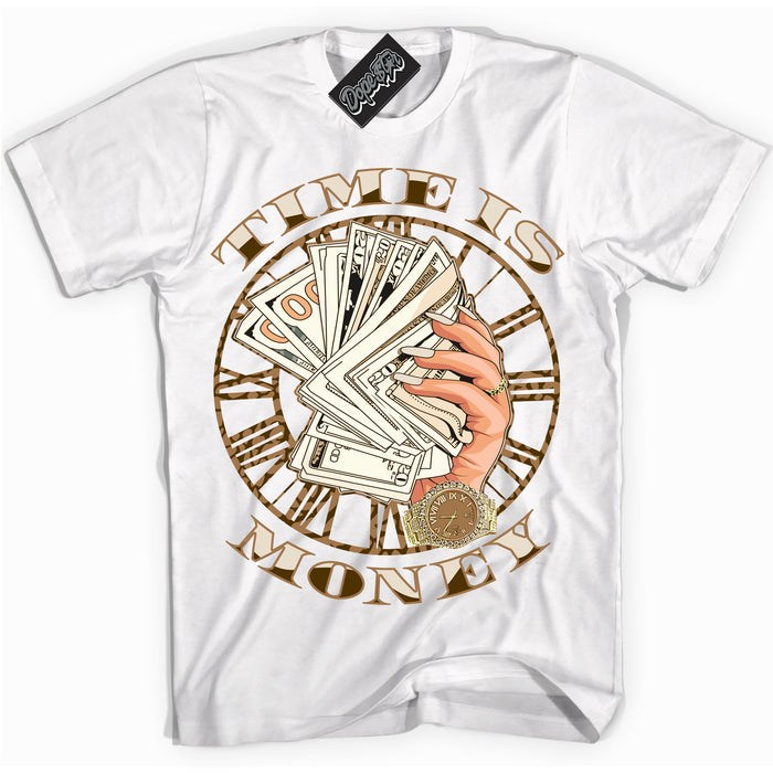 Cool White graphic tee with “ Time Is Money ” design, that perfectly matches Palomino 3s sneakers 