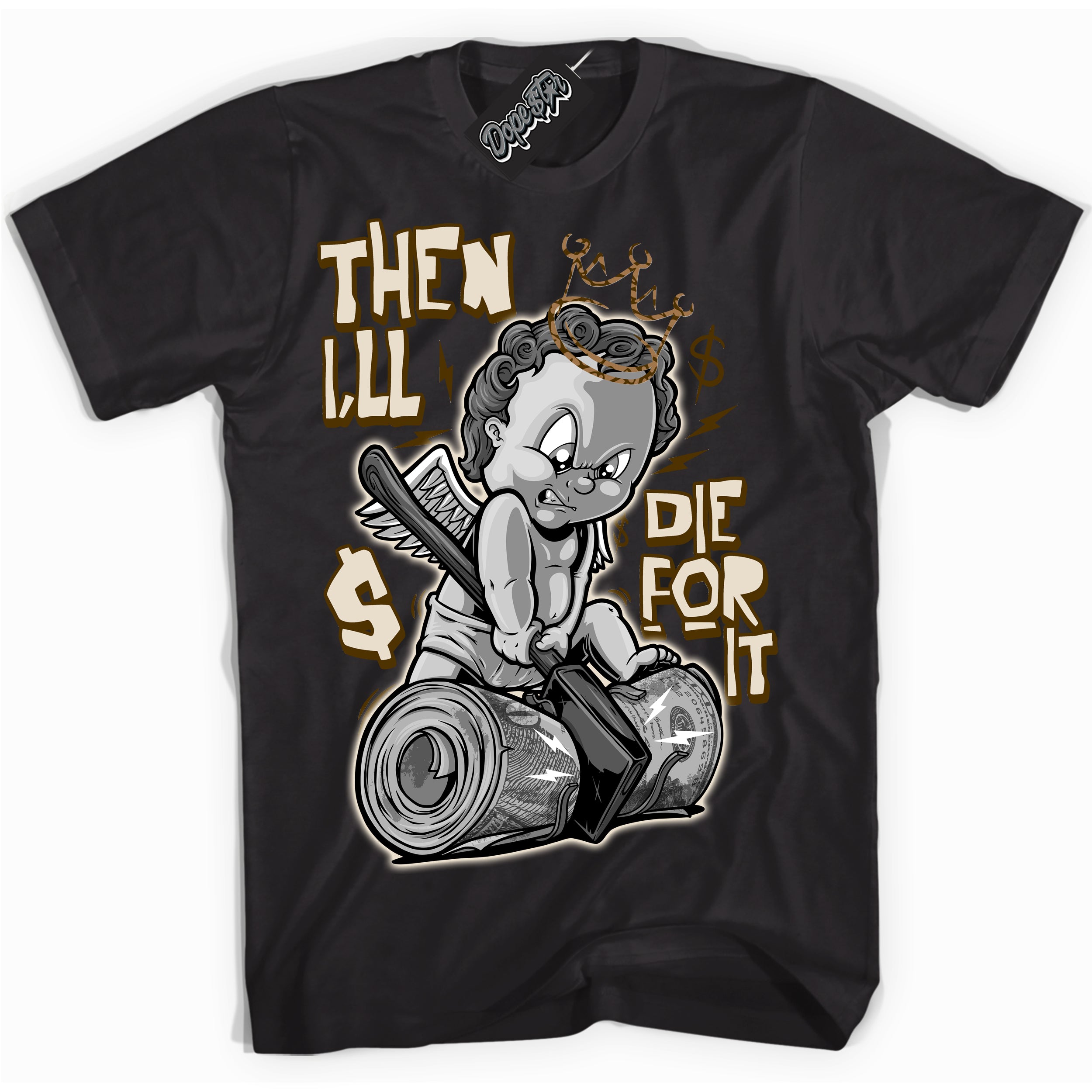 Cool Black graphic tee with “ Then I'll ” design, that perfectly matches Palomino 3s sneakers 