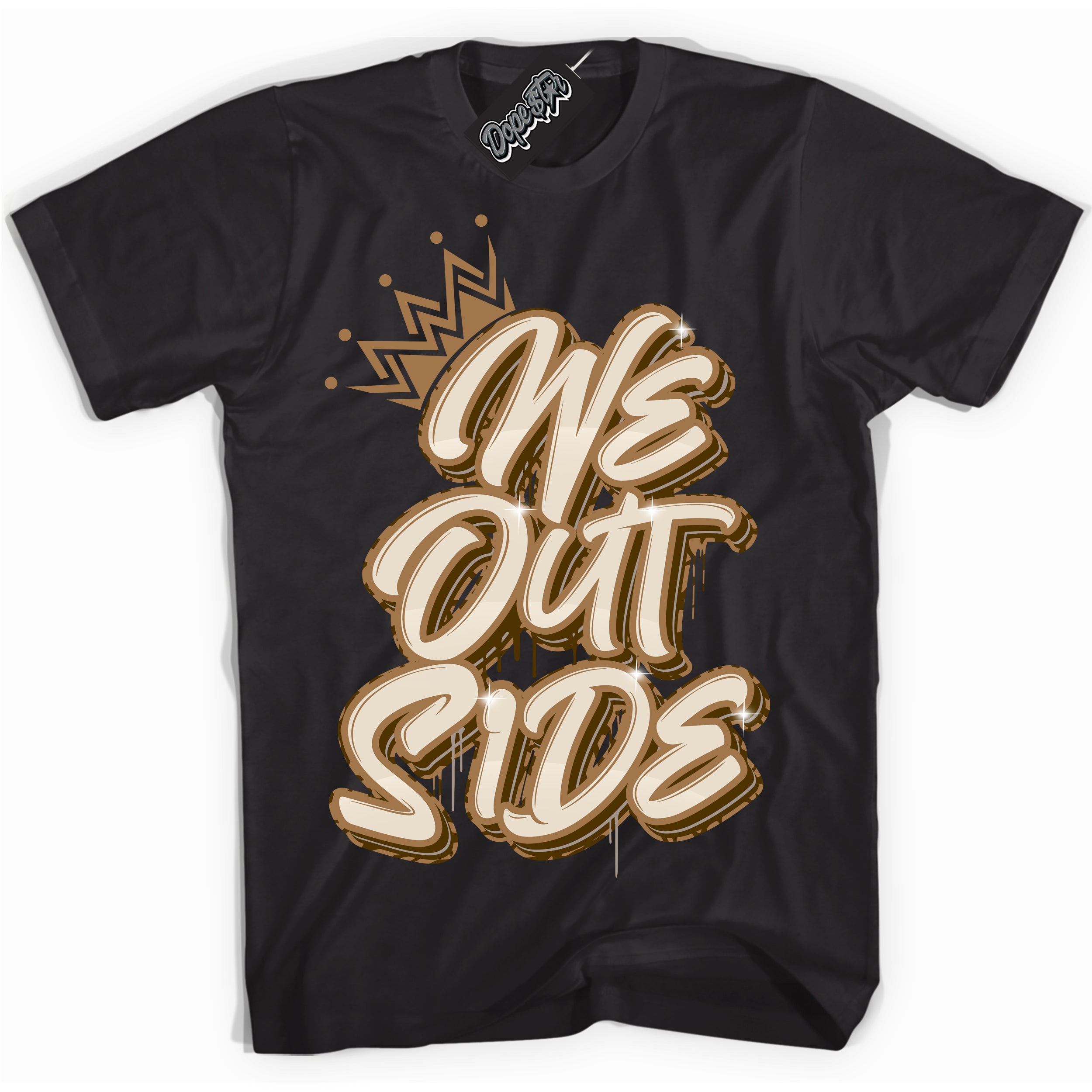 Cool Black graphic tee with “ We Outside ” design, that perfectly matches Palomino 3s sneakers 