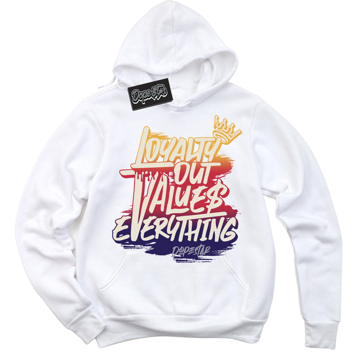 J Balvin Sunset 3s DopeStar Hoodie Loyalty Out Values Everything Graphic