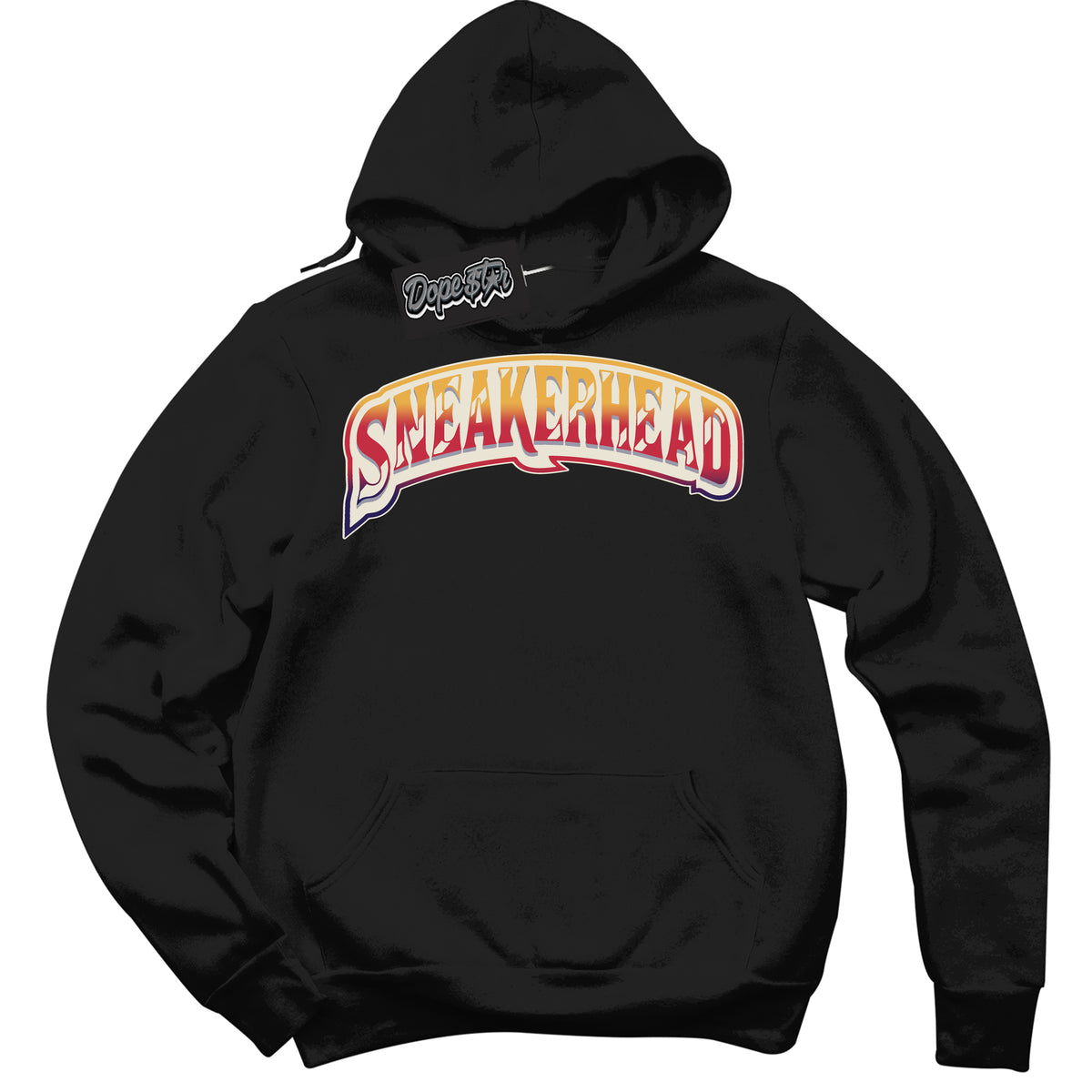 Cool Black Hoodie with “ Sneakerhead ”  design that Perfectly Matches J Balvin Sunset 3s Jordans.