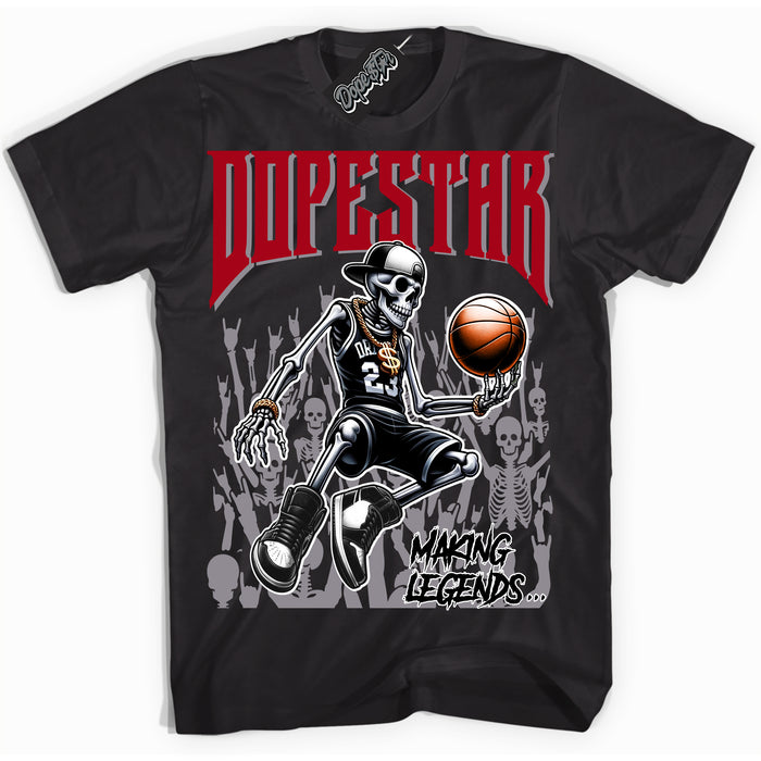 Cool Black Shirt with “ Making Legends ” design that perfectly matches Bred Reimagined 4s Sneakers.