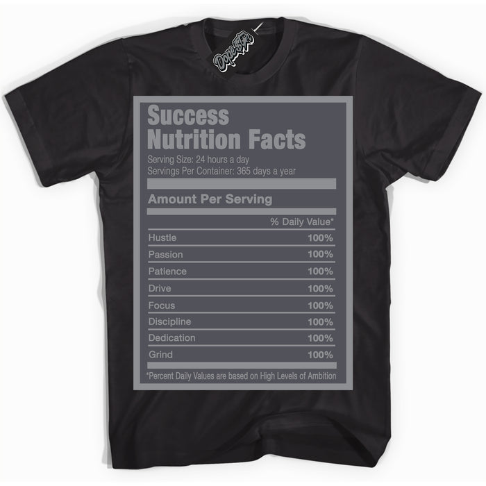 Cool Black Shirt with “ Success Nutrition ” design that perfectly matches Paris Olympics Wet Cement 4s Jordans.
