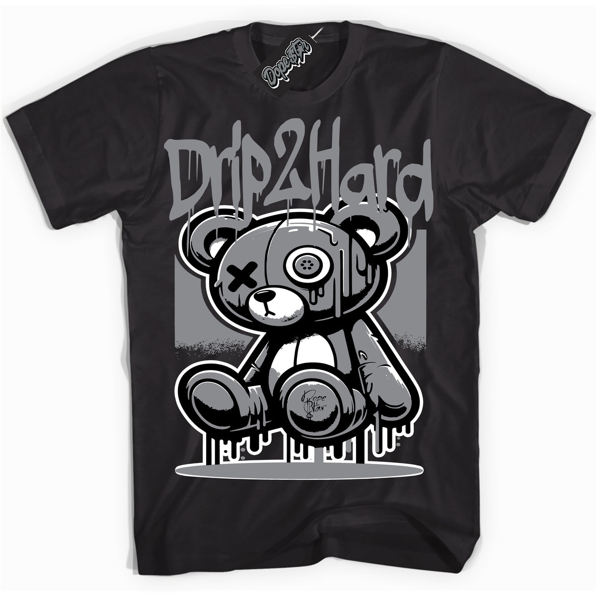 Cool Black graphic tee with “ Drip 2 Hard ” design, that perfectly matches Black Canvas 4s