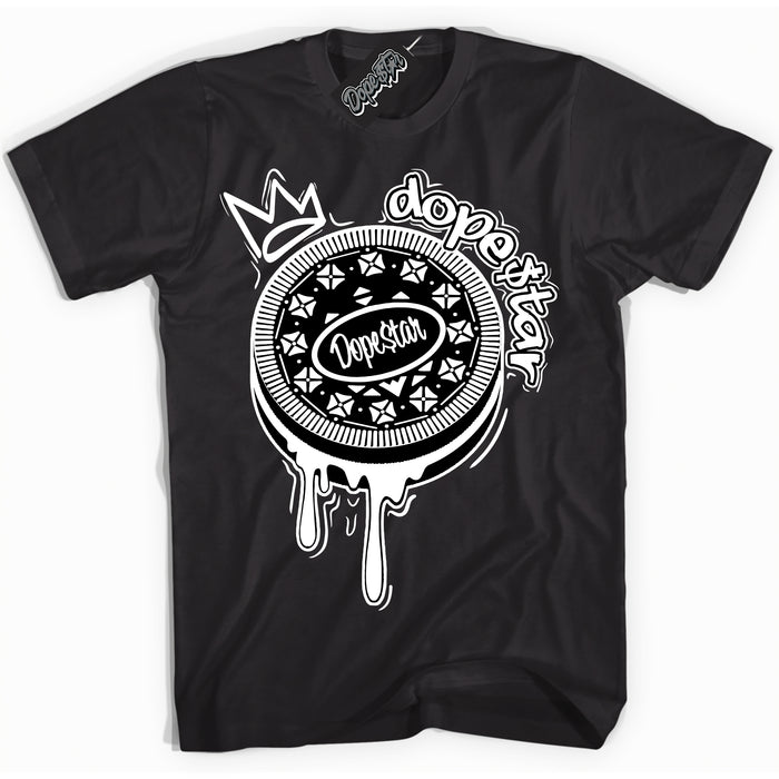 Cool Black Shirt with “Oreo DS” design that perfectly matches the White Thunder 4s Jordans.