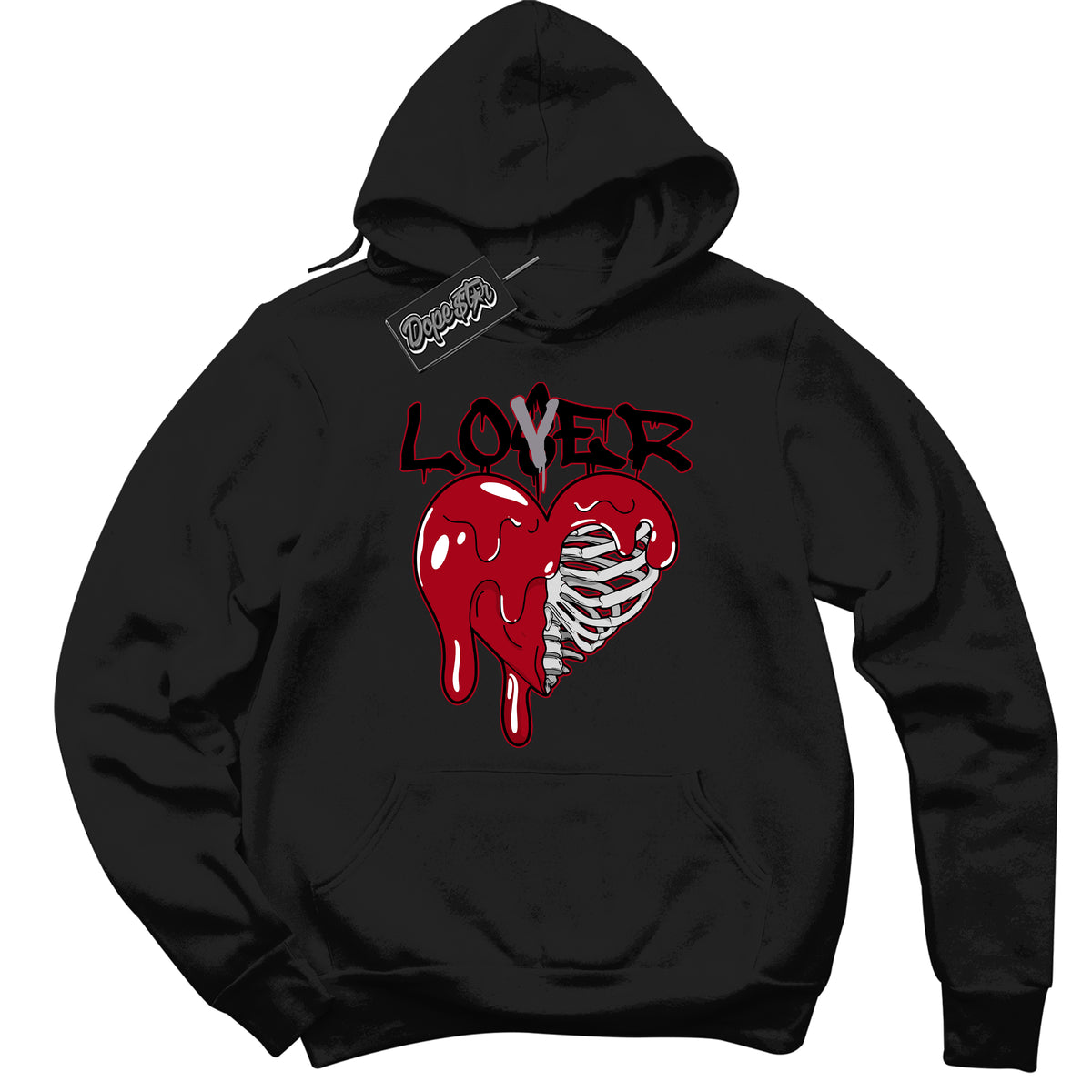 AJ5 Retro OG Black Metallic Reimagined ‘Lover Loser’ – Black Streetwear Hoodie | Men's and Women's graphic sweatshirt by Sneaker Shirts Outlet.
