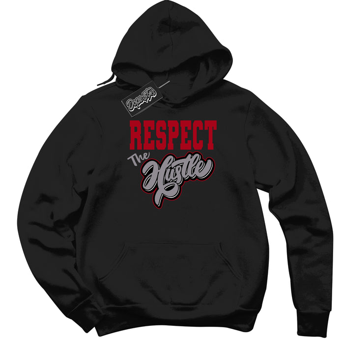 AJ5 Retro OG Black Metallic Reimagined ‘Respect The Hustle’ – Black Streetwear Hoodie | Men's and Women's graphic sweatshirt by Sneaker Shirts Outlet.
