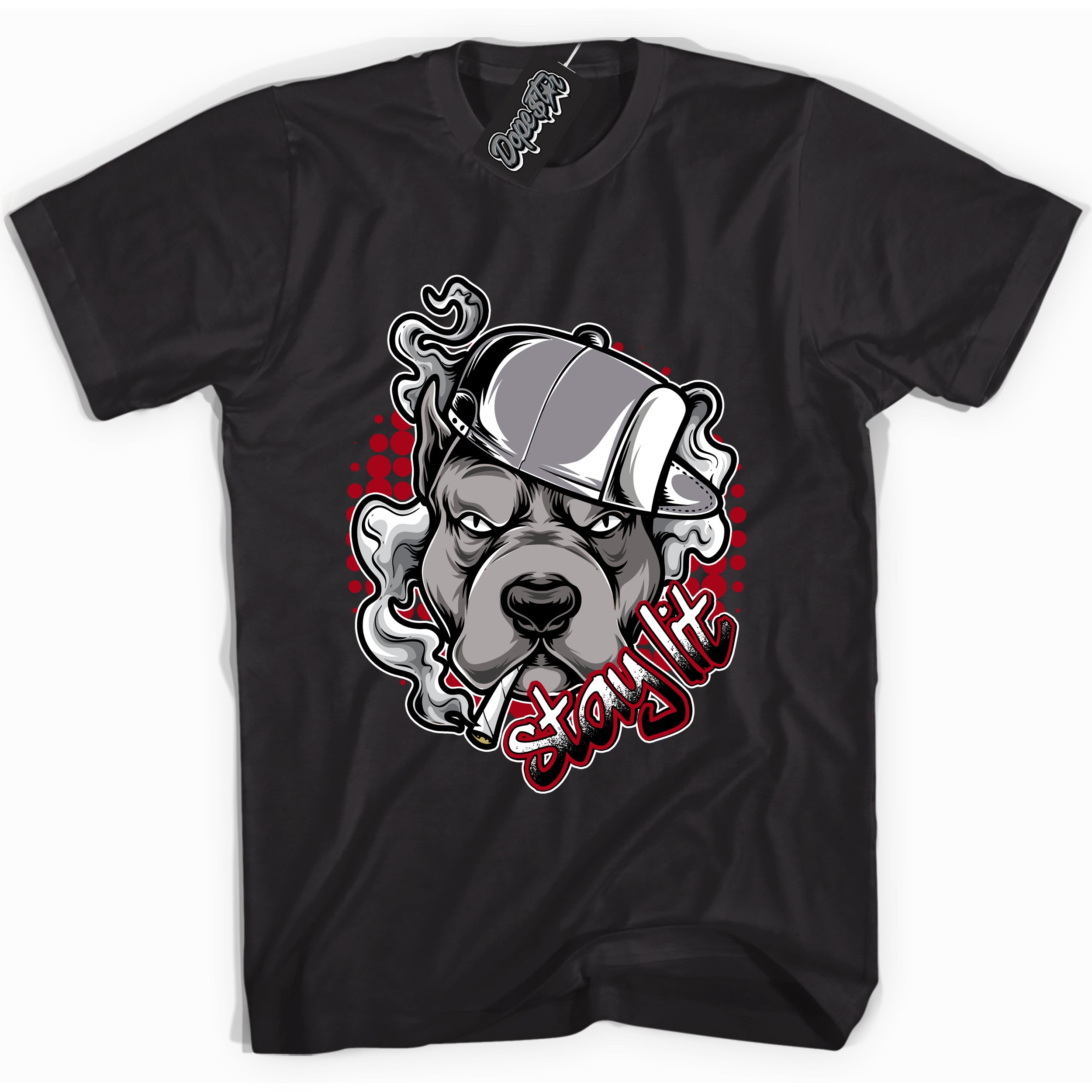 AJ5 Retro OG Black Metallic Reimagined ‘Stay Lit’ – Black Streetwear T-Shirt | Men's and Women's Sneaker Matching Tee by Sneaker Shirts Outlet.
