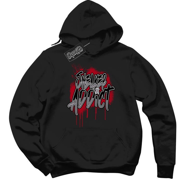 AJ5 Retro OG Black Metallic Reimagined ‘Sneaker Addict’ – Black Streetwear Hoodie | Men's and Women's graphic sweatshirt by Sneaker Shirts Outlet.
