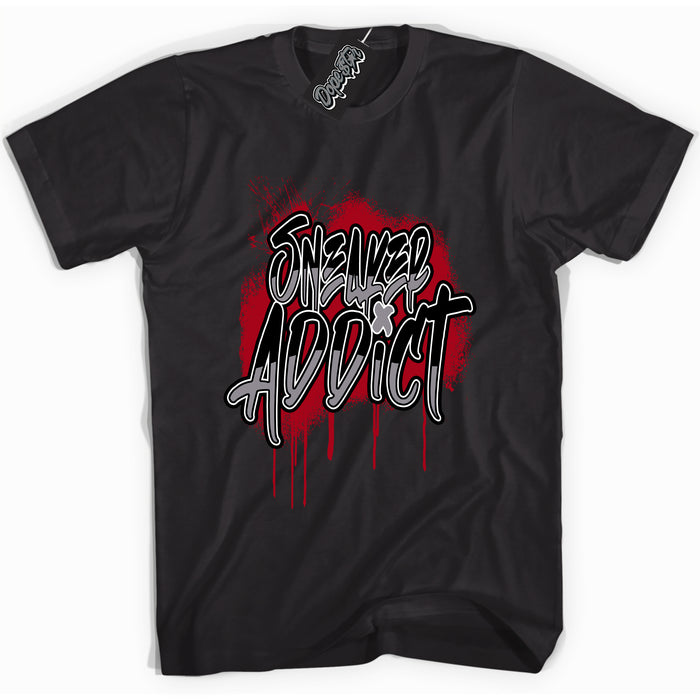 AJ5 Retro OG Black Metallic Reimagined ‘Sneaker Addict’ – Black Streetwear T-Shirt | Sneaker Matching shirt for AJ5 Retro OG Black Metallic Reimagined | Men's and Women's Streetwear Graphic Tee by Sneaker Shirts Outlet.

