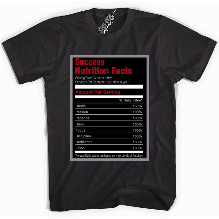 AJ5 Retro OG Black Metallic Reimagined ‘Success Nutrition’ – Black Streetwear T-Shirt | Men's and Women's Sneaker Matching Tee by Sneaker Shirts Outlet.
