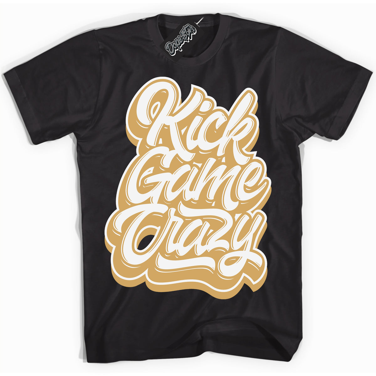 Cool Black Shirt with “ Kick Game Crazy ” design that perfectly matches Craft Paris 6s Jordans.
