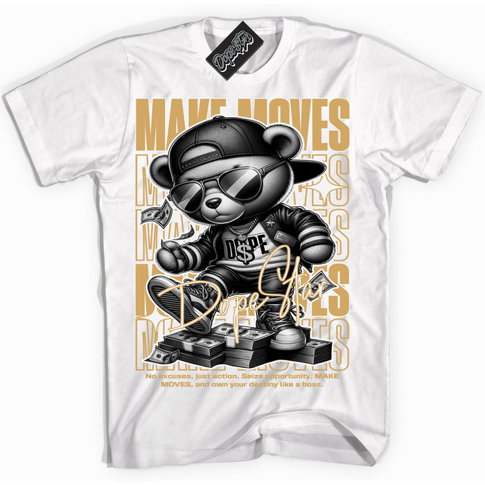 Cool White Shirt with “ Make Moves ” design that perfectly matches Craft Paris 6s Jordans.
