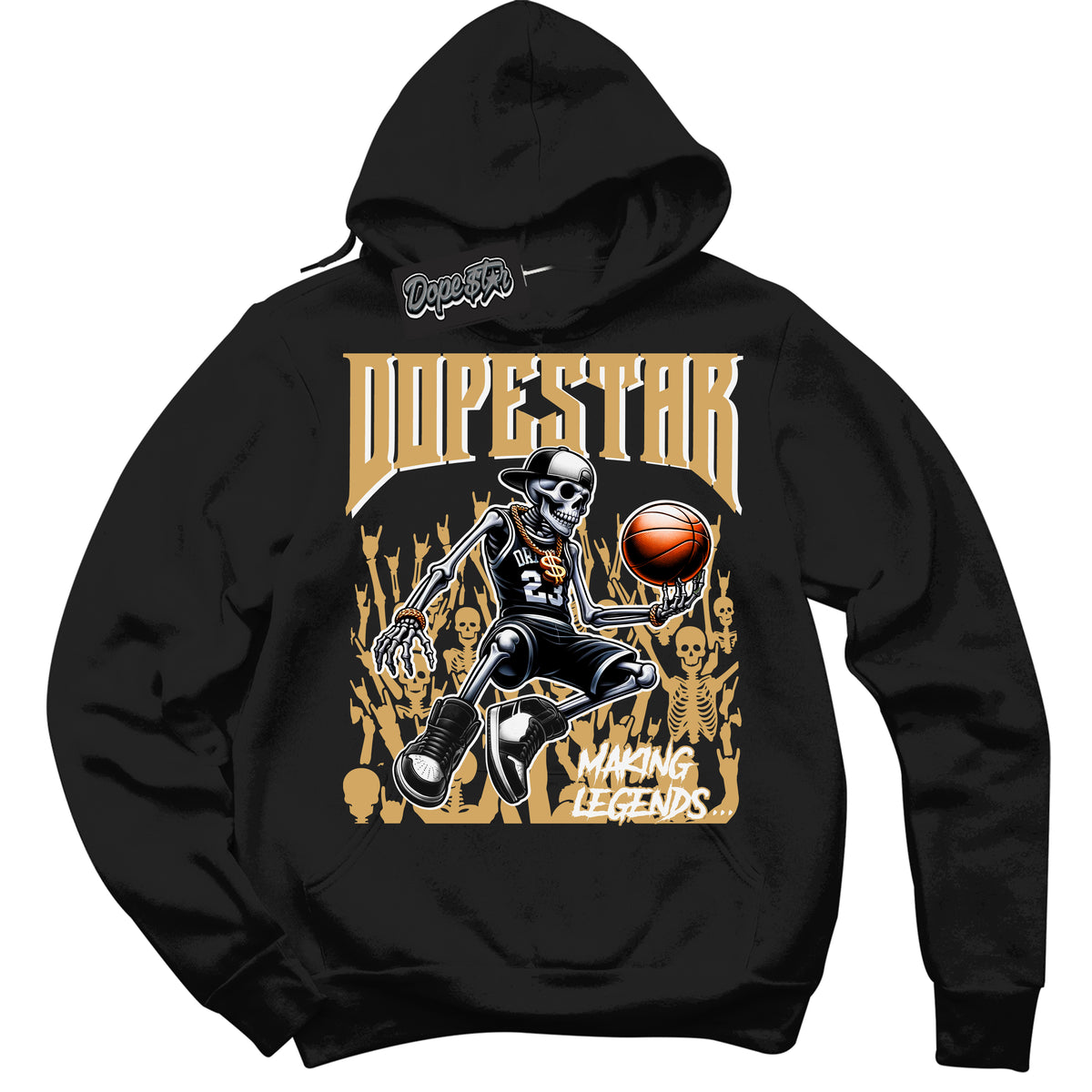 Cool Black Hoodie with “ Making Legends ”  design that Perfectly Matches Craft Paris 6s Jordans.
