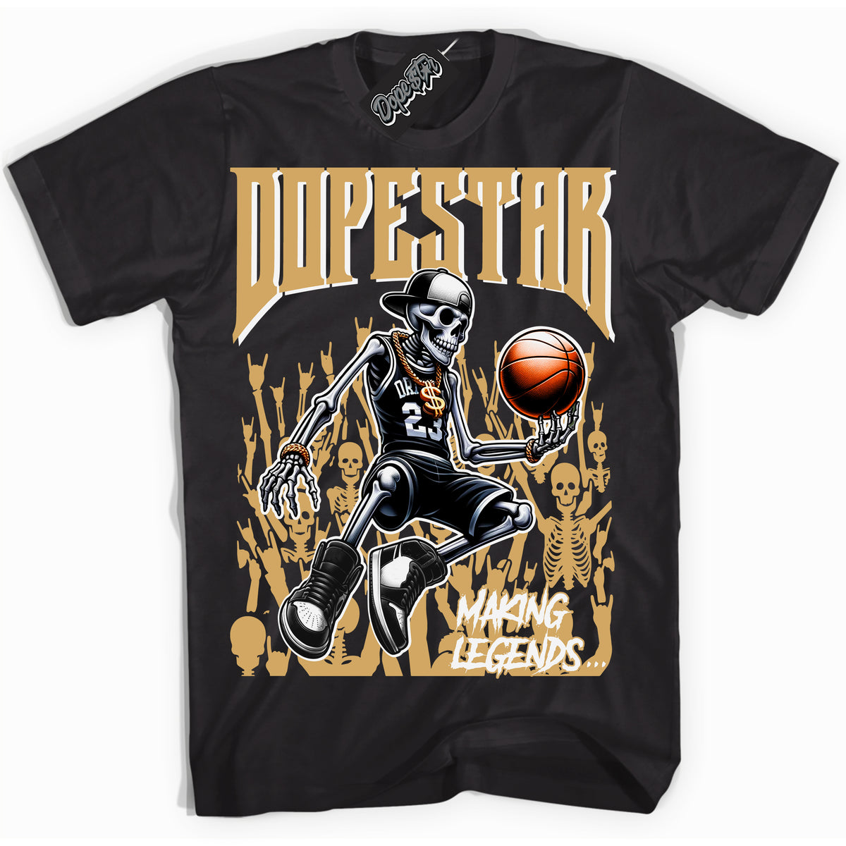 Cool Black Shirt with “ Making Legends ” design that perfectly matches Craft Paris 6s Jordans.
