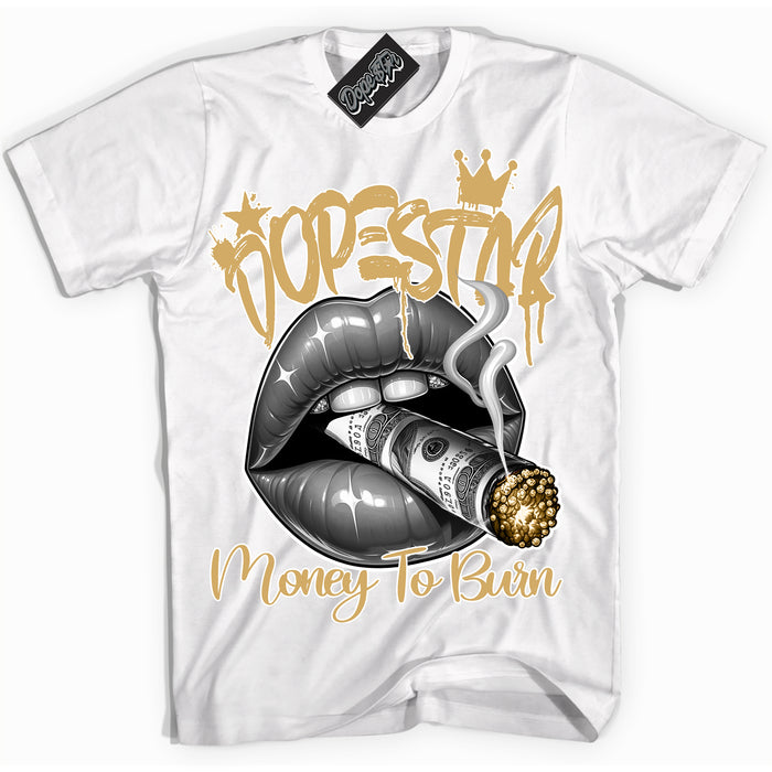 Cool White Shirt with “ Money To Burn ” design that perfectly matches Craft Paris 6s Jordans.
