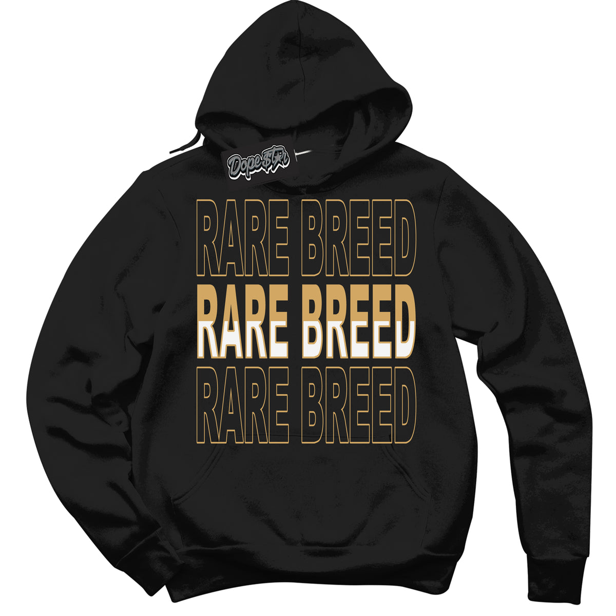 Cool Black Hoodie with “ Rare Breed ”  design that Perfectly Matches Craft Paris 6s Jordans.
