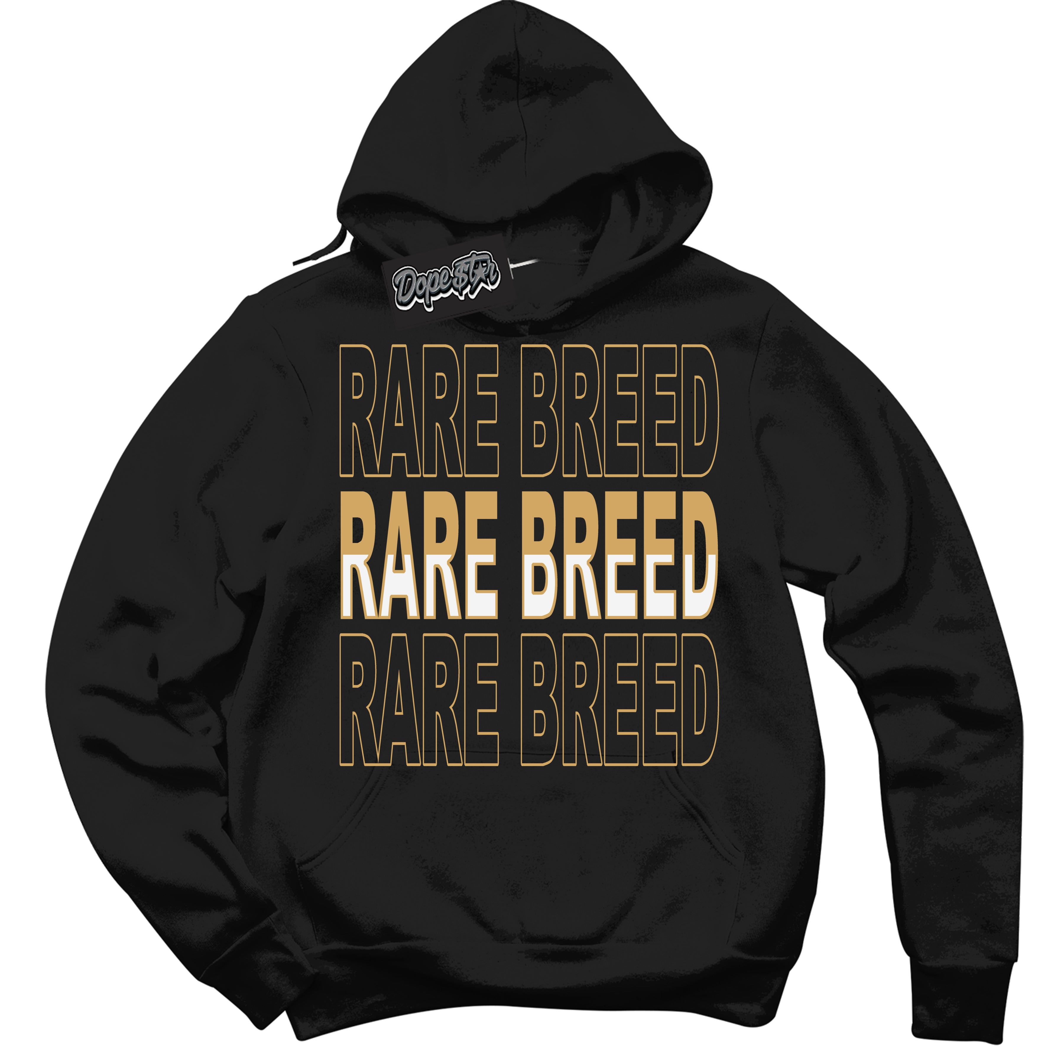 Cool Black Hoodie with “ Rare Breed ”  design that Perfectly Matches Craft Paris 6s Jordans.
