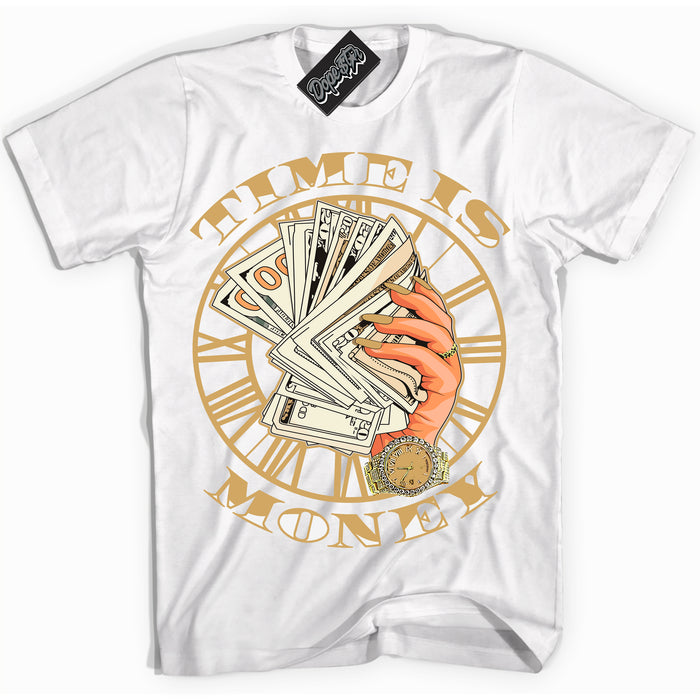 Cool White Shirt with “ Time Is Money ” design that perfectly matches Craft Paris 6s Jordans.

