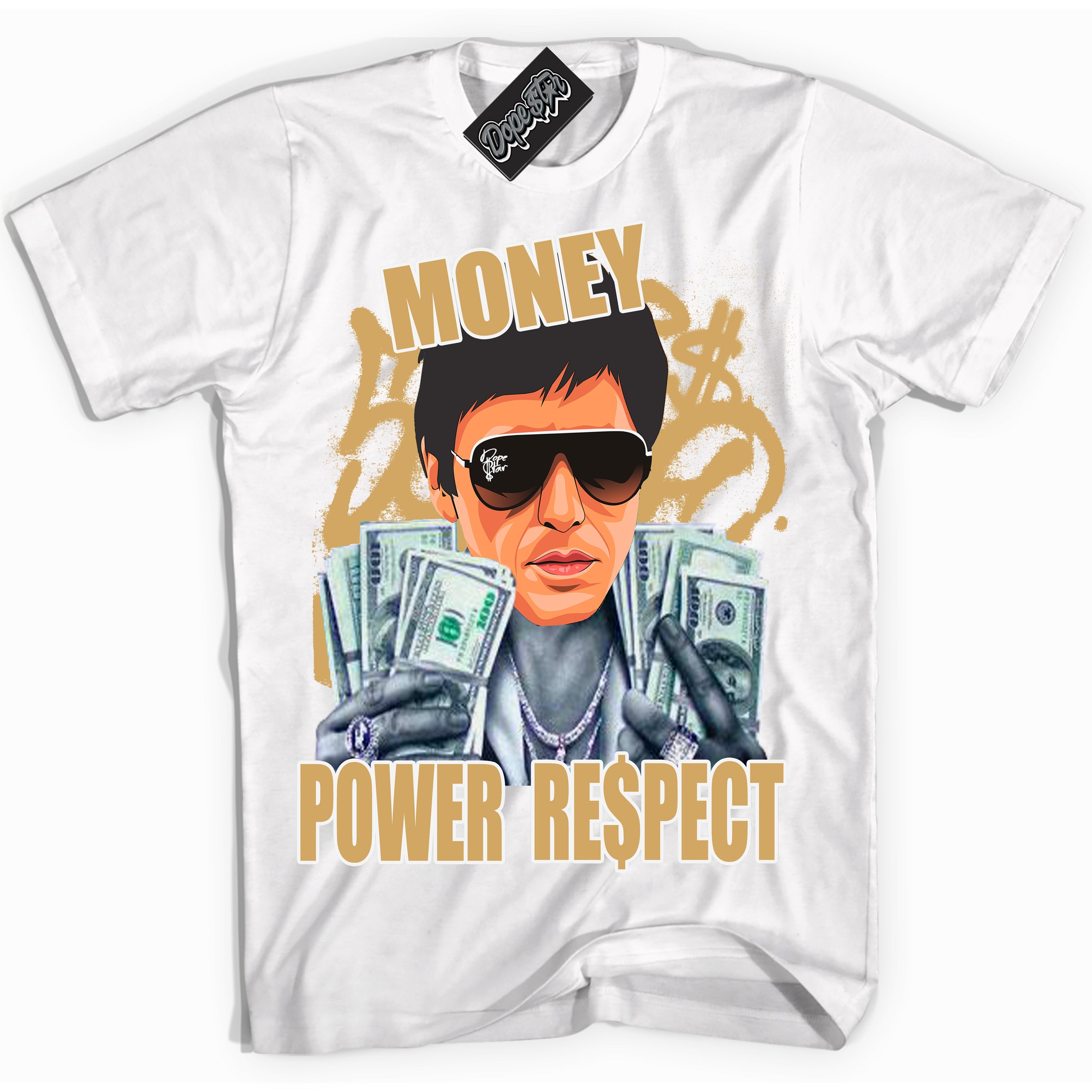 Cool White Shirt with “ Tony Montana ” design that perfectly matches Craft Paris 6s Jordans.
