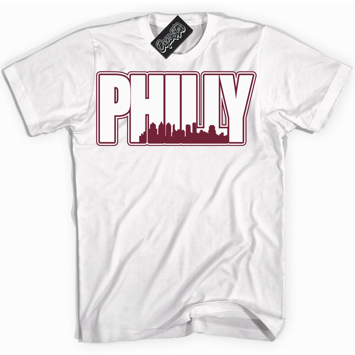 AJ6 Rings Team Red ‘Philly – White Streetwear T-Shirt | Sneaker Matching shirt for AJ6 Rings Team Red | Graphic Tee for Men & Women Streetwear by Sneaker Shirts Outlet.