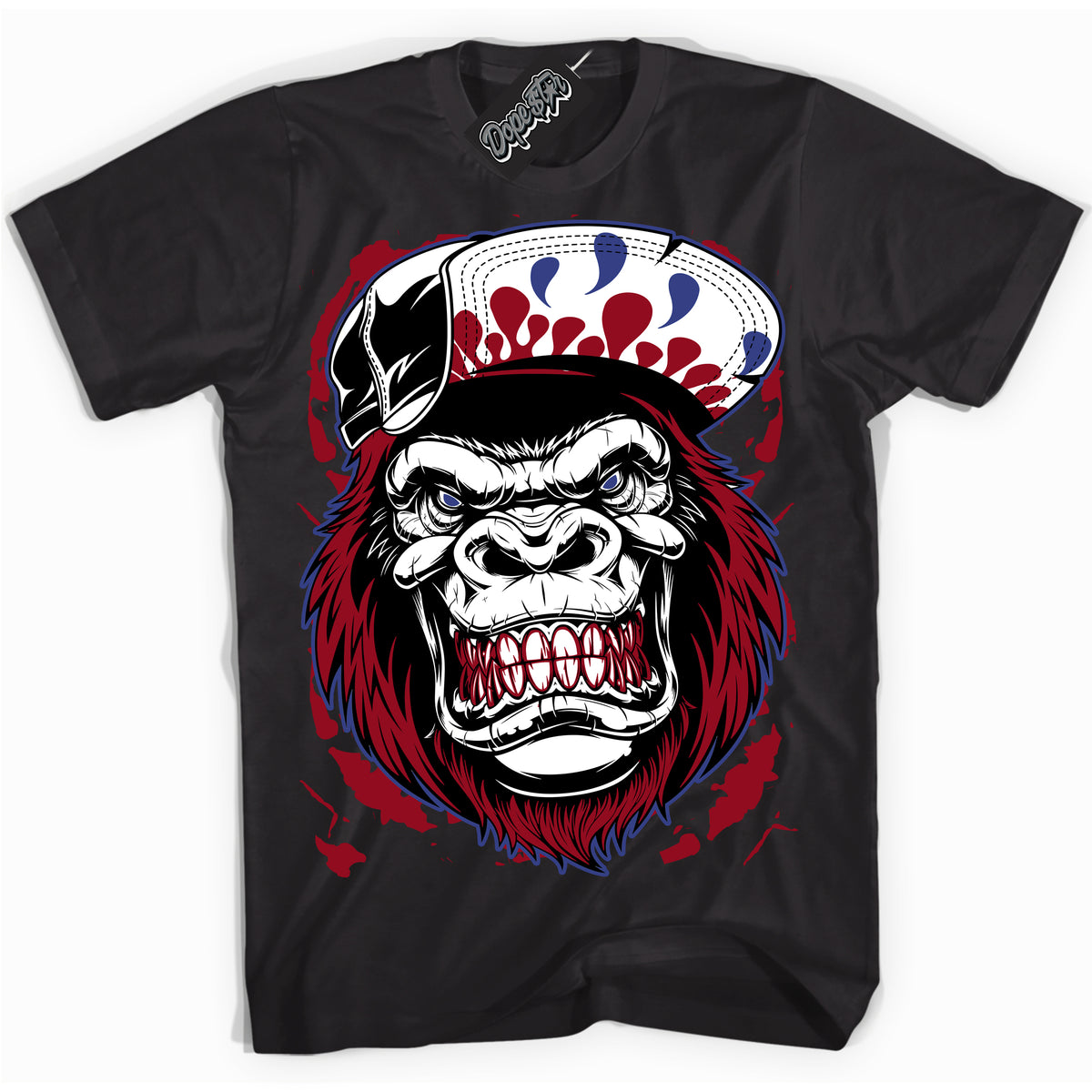 Cool Black Shirt with “ Gorilla Beast ” design that perfectly matches Playoffs 8s Sneakers.