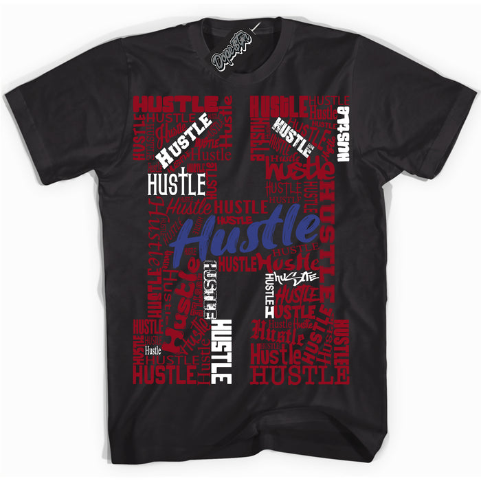 Cool Black Shirt with “ Hustle H ” design that perfectly matches Playoffs 8s Sneakers.
