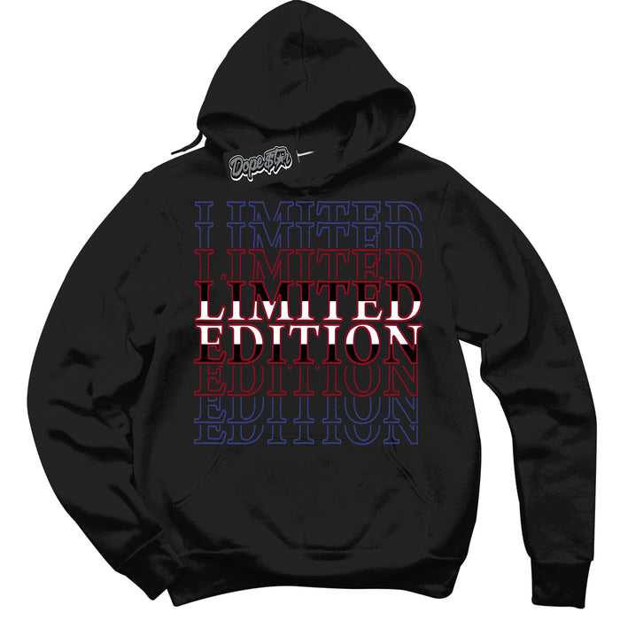 Cool Black Hoodie with “ Limited Edition ”  design that Perfectly Matches Playoffs 8s Sneakers.