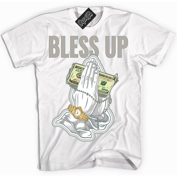 AJ9 Retro Cool Grey ‘Bless Up’ – White Streetwear T-Shirt | Sneaker Matching shirt for AJ9 Retro Cool Grey | Men's and Women's Streetwear Graphic Tee by Sneaker Shirts Outlet.
