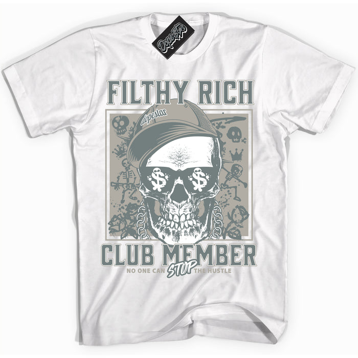 AJ9 Retro Cool Grey ‘Filthy Rich’ – White Streetwear T-Shirt | Sneaker Matching shirt for AJ9 Retro Cool Grey | Men's and Women's Streetwear Graphic Tee by Sneaker Shirts Outlet.
