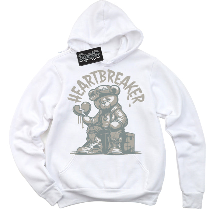 AJ9 Retro Cool Grey ‘Heartbreaker Bear’ – White Streetwear Hoodie | Sneaker Matching sweatshirt for AJ9 Retro Cool Grey | Men's and Women's Streetwear Graphic Hoodie by Sneaker Shirts Outlet
