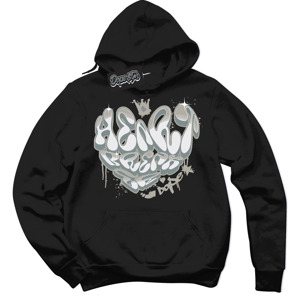 AJ9 Retro Cool Grey ‘Heartbreaker Graffiti’ – Black Streetwear Hoodie | Sneaker Matching sweatshirt for AJ9 Retro Cool Grey | Men's and Women's Streetwear Graphic Hoodie by Sneaker Shirts Outlet
