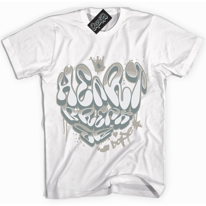 AJ9 Retro Cool Grey ‘Heartbreaker Graffiti’ – White Streetwear T-Shirt | Sneaker Matching shirt for AJ9 Retro Cool Grey | Men's and Women's Streetwear Graphic Tee by Sneaker Shirts Outlet.
