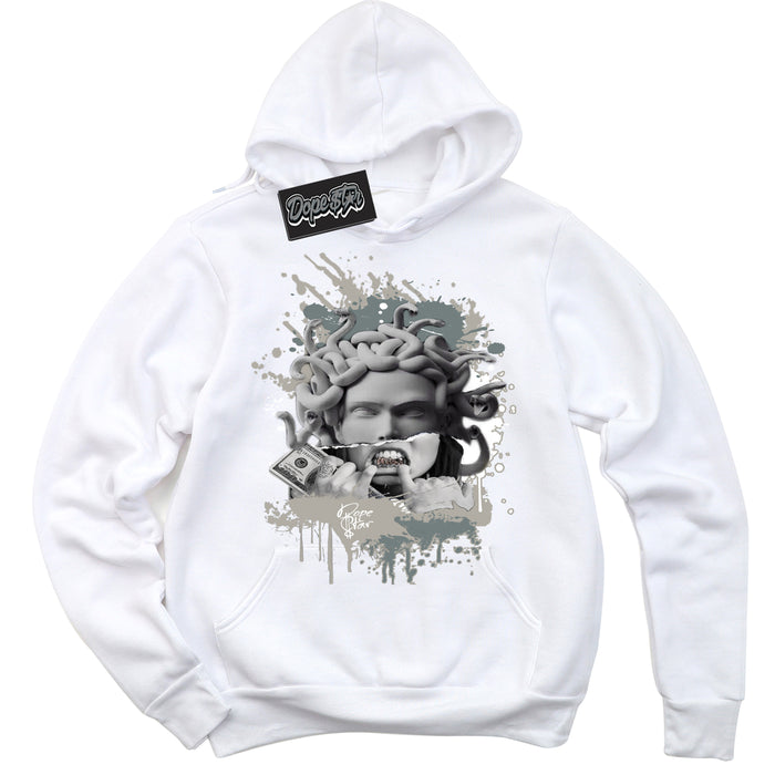 AJ9 Retro Cool Grey ‘Medusa’ – White Streetwear Hoodie | Sneaker Matching sweatshirt for AJ9 Retro Cool Grey | Men's and Women's Streetwear Graphic Hoodie by Sneaker Shirts Outlet
