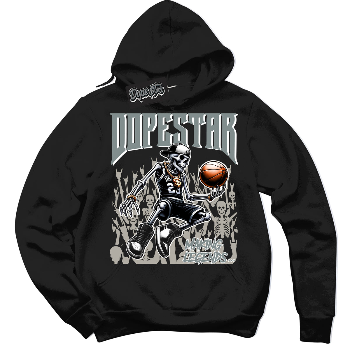 AJ9 Retro Cool Grey ‘Making Legends’ – Black Streetwear Hoodie | Sneaker Matching sweatshirt for AJ9 Retro Cool Grey | Men's and Women's Streetwear Graphic Hoodie by Sneaker Shirts Outlet
