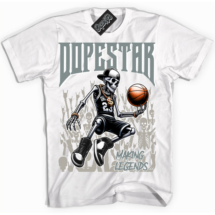 AJ9 Retro Cool Grey ‘Making Legends’ – White Streetwear T-Shirt | Sneaker Matching shirt for AJ9 Retro Cool Grey | Men's and Women's Streetwear Graphic Tee by Sneaker Shirts Outlet.