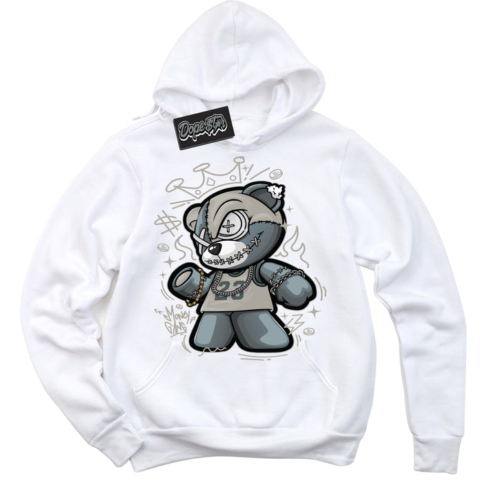 AJ9 Retro Cool Grey ‘Money Gang Bear’ – White Streetwear Hoodie | Sneaker Matching sweatshirt for AJ9 Retro Cool Grey | Men's and Women's Streetwear Graphic Hoodie by Sneaker Shirts Outlet
