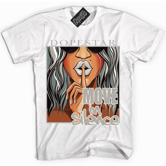 AJ9 Retro Cool Grey ‘Move In Silence’ – White Streetwear T-Shirt | Sneaker Matching shirt for AJ9 Retro Cool Grey | Men's and Women's Streetwear Graphic Tee by Sneaker Shirts Outlet.
