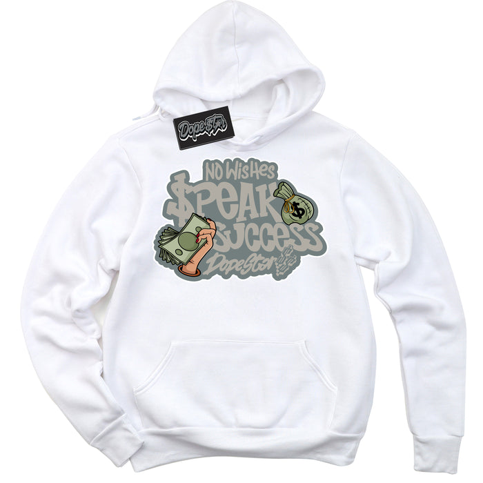 AJ9 Retro Cool Grey ‘No Wish Speak Success’ – White Streetwear Hoodie | Sneaker Matching sweatshirt for AJ9 Retro Cool Grey | Men's and Women's Streetwear Graphic Hoodie by Sneaker Shirts Outlet
